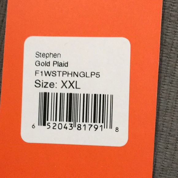 THE NORMAL BRAND CLASSIC GINGHAM BUTTON UP GOLD PLAID FLANNEL SHIRT AUTU… - Picture 11 of 12